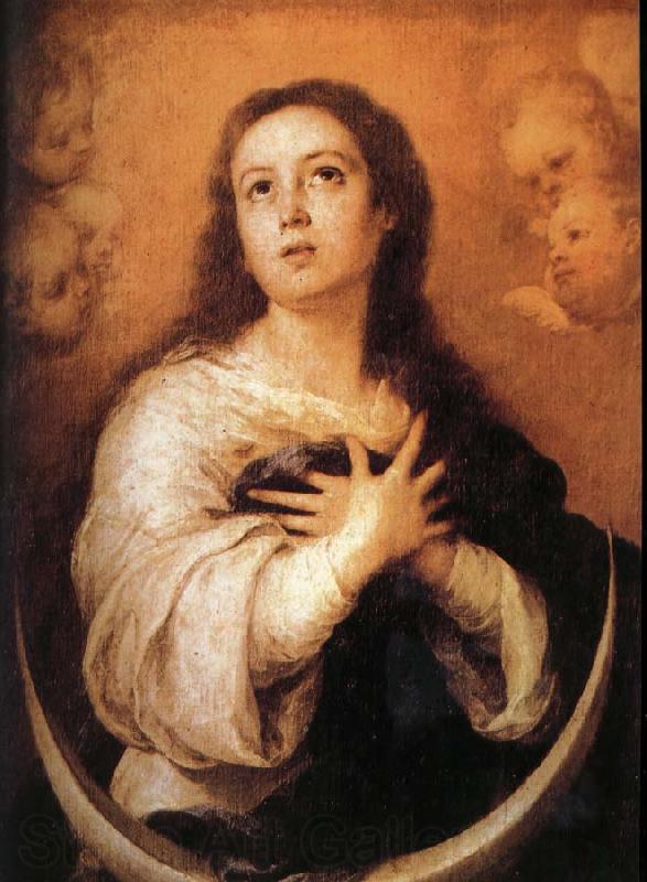 Bartolome Esteban Murillo Half month's pure conception of Our Lady Germany oil painting art